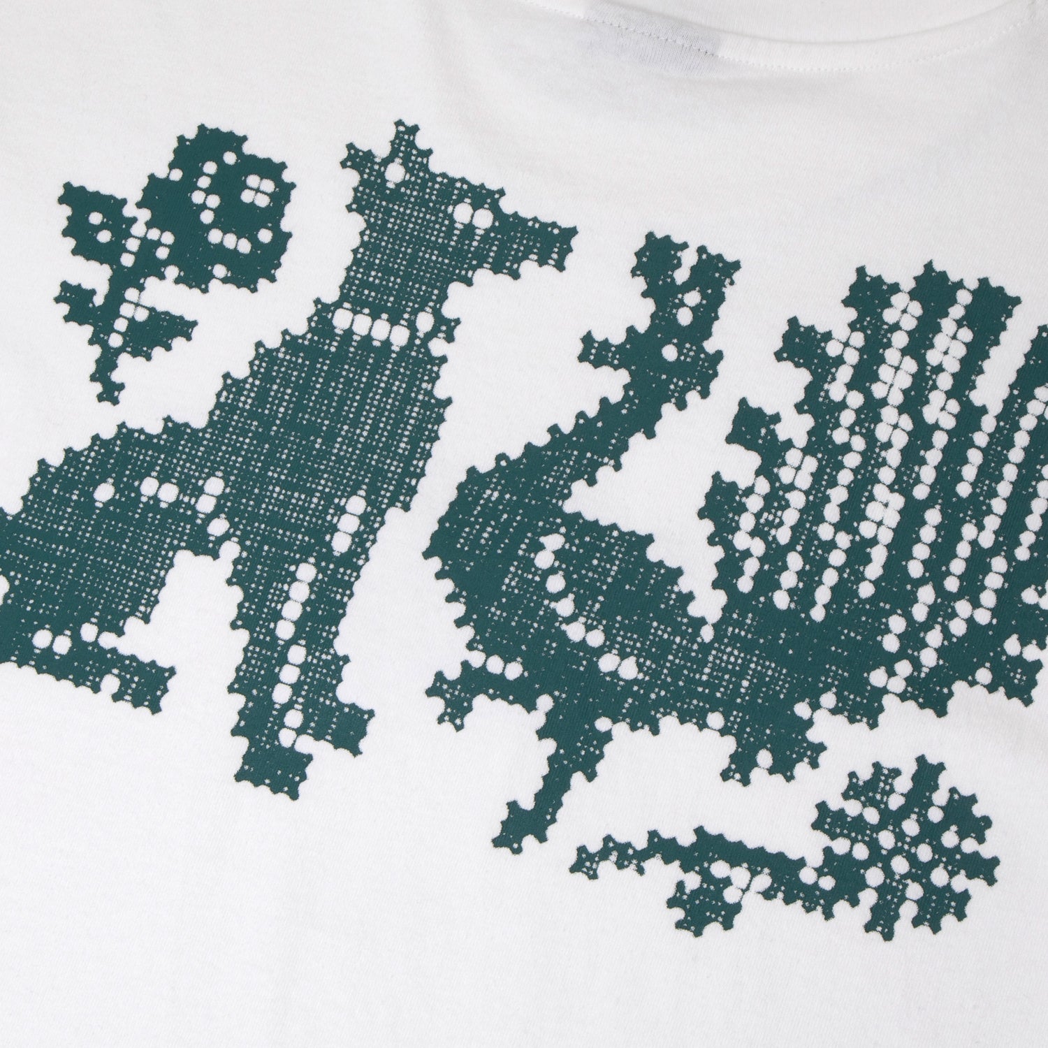 Needlework Tee, White