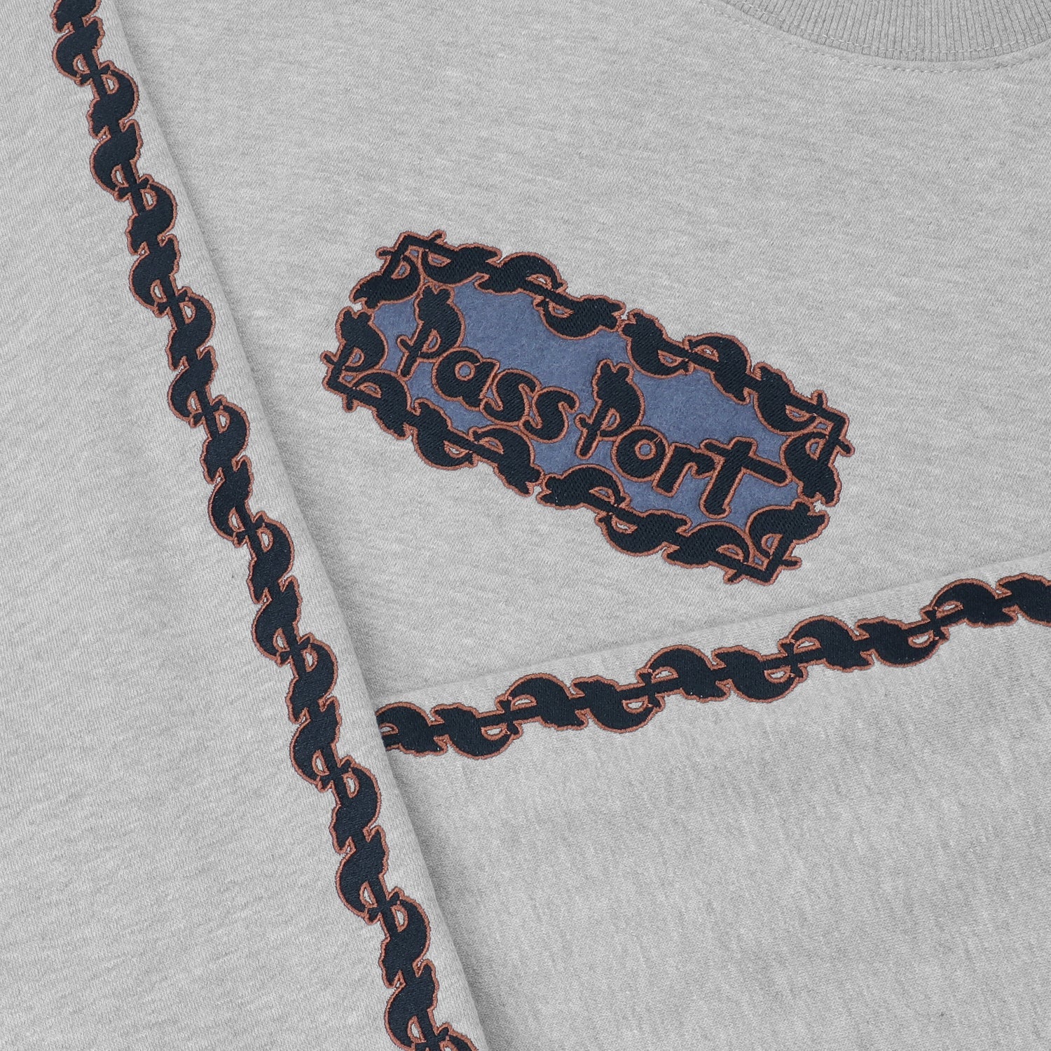 Pattoned Crewneck, Ash