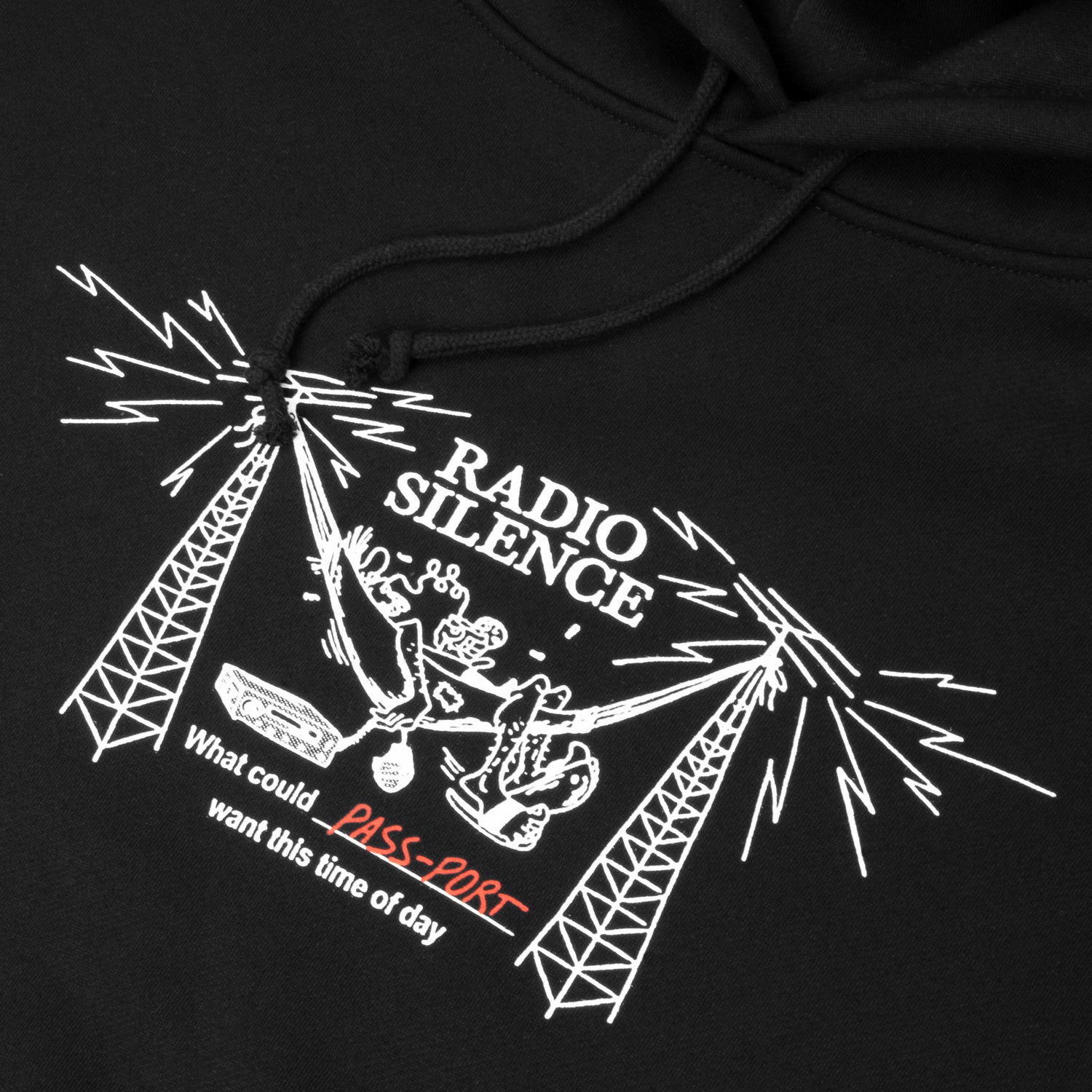 Radio Silence Pullover Hood, Black