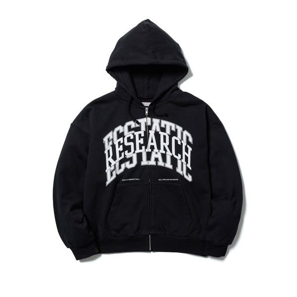 Ecstatic Research Campus Zip Hoodie, Black