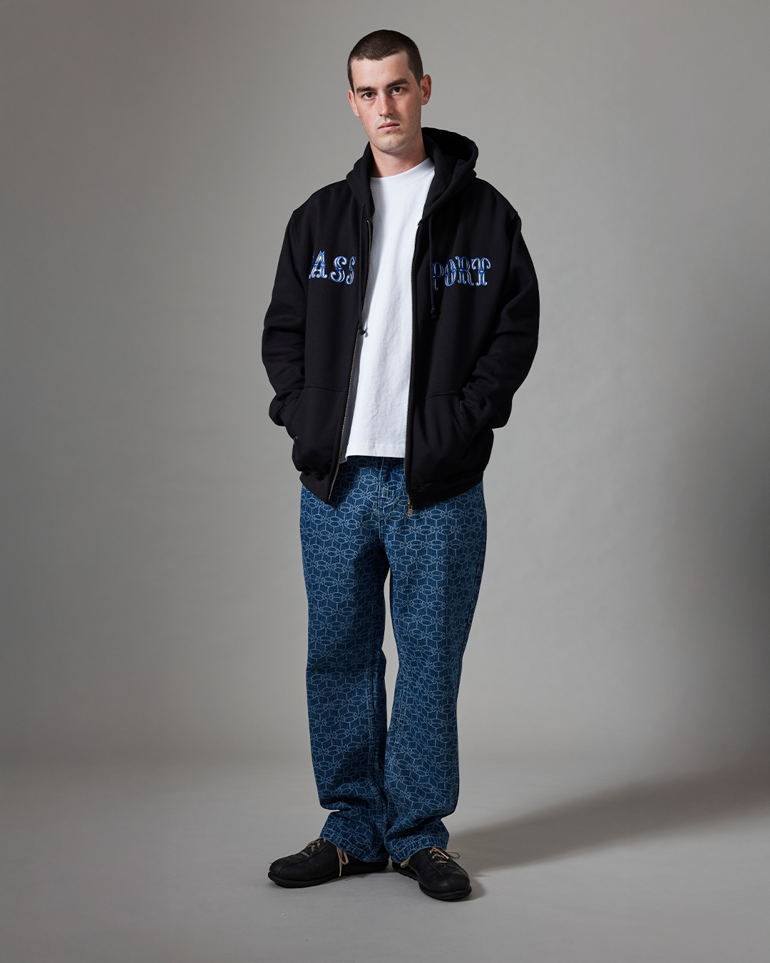Glint Zip-Thru Hood, Black