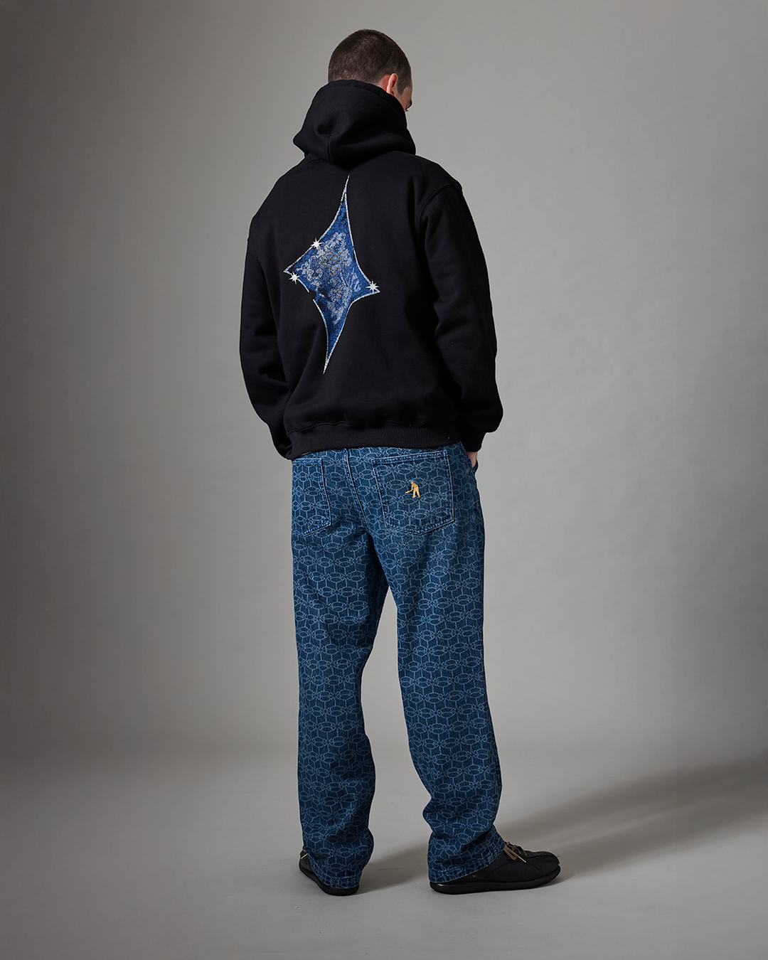 Glint Zip-Thru Hood, Black