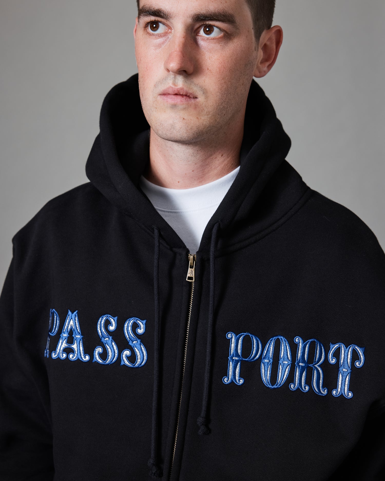 Glint Zip-Thru Hood, Black