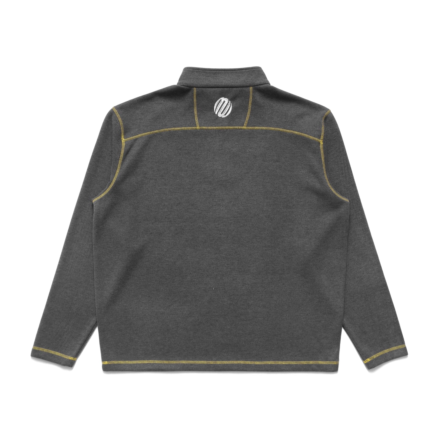 Contrast Stitch 1/4 Zip Pullover, Charcoal