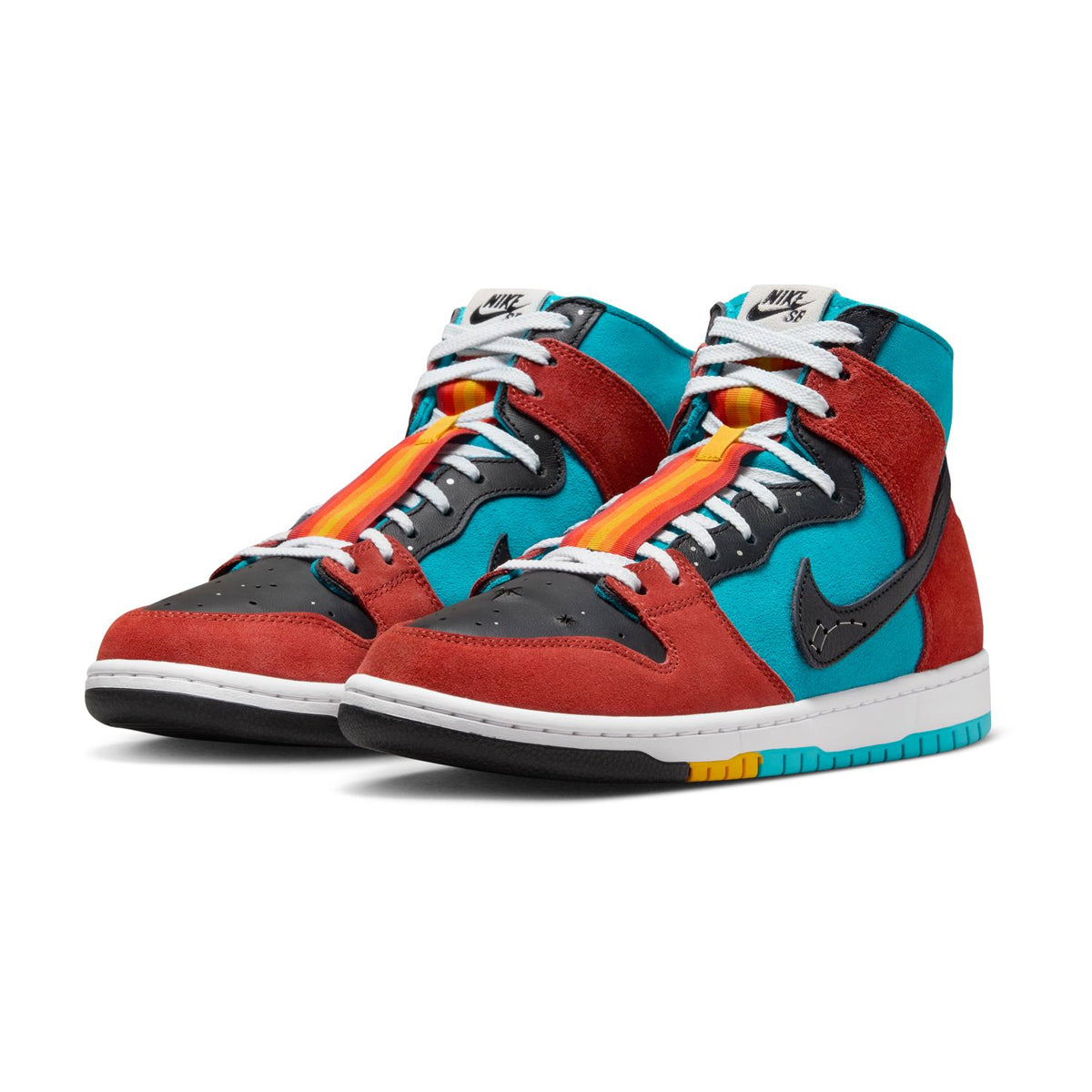 Dunk Hi Decon 'The Navajo Arts', Red / Teal / Black