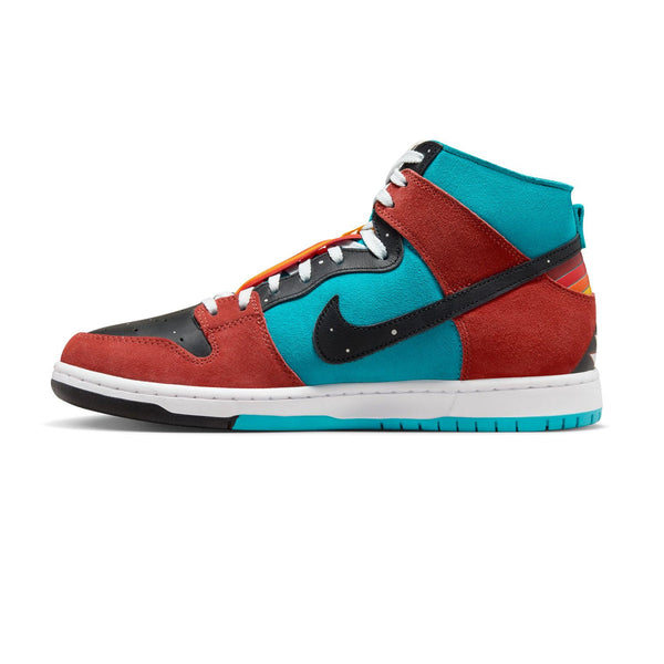 Nike SB Dunk Hi Decon 'The Navajo Arts', Red / Teal / Black