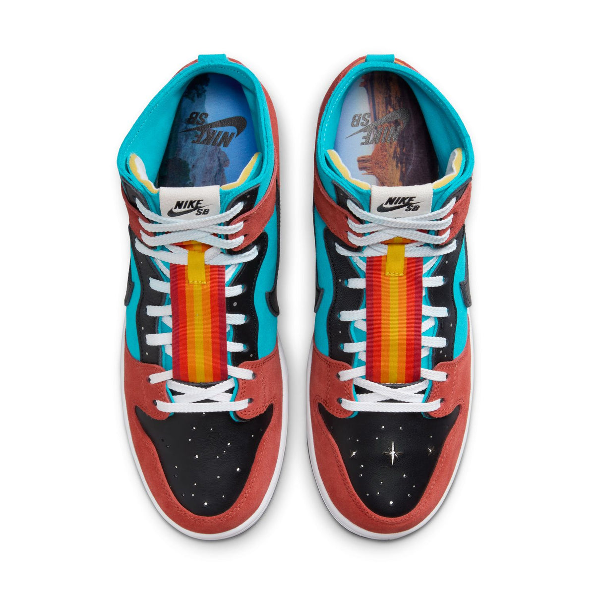 Dunk Hi Decon 'The Navajo Arts', Red / Teal / Black