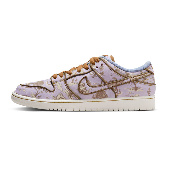 Nike SB Dunk Low Pro PRM 'Pastoral Print', Football Grey / Coconut Milk / Flat Gold