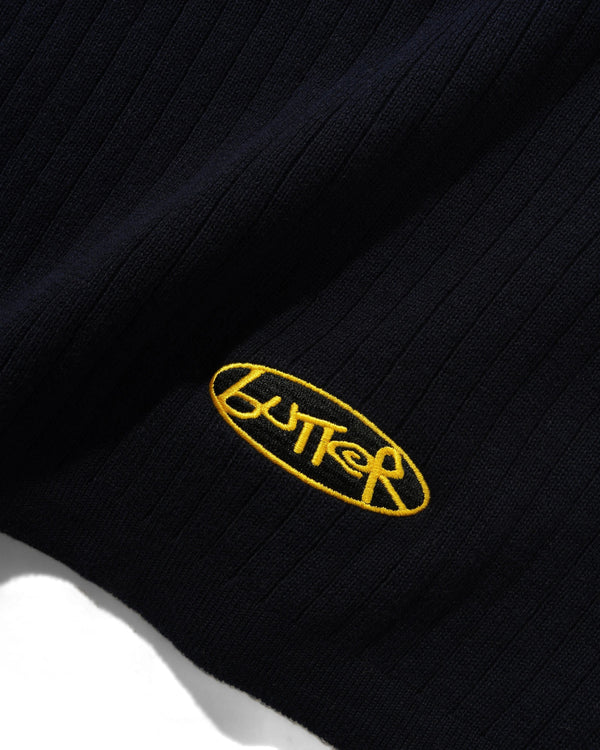 Butter Goods Abseil Knit Sweater, Navy / Ocean