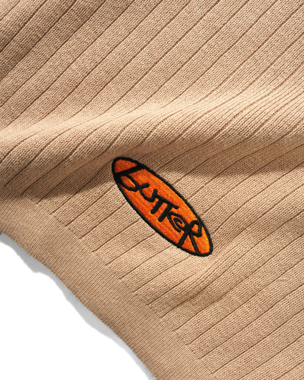Butter Goods Abseil Knit Sweater, Tan / Army
