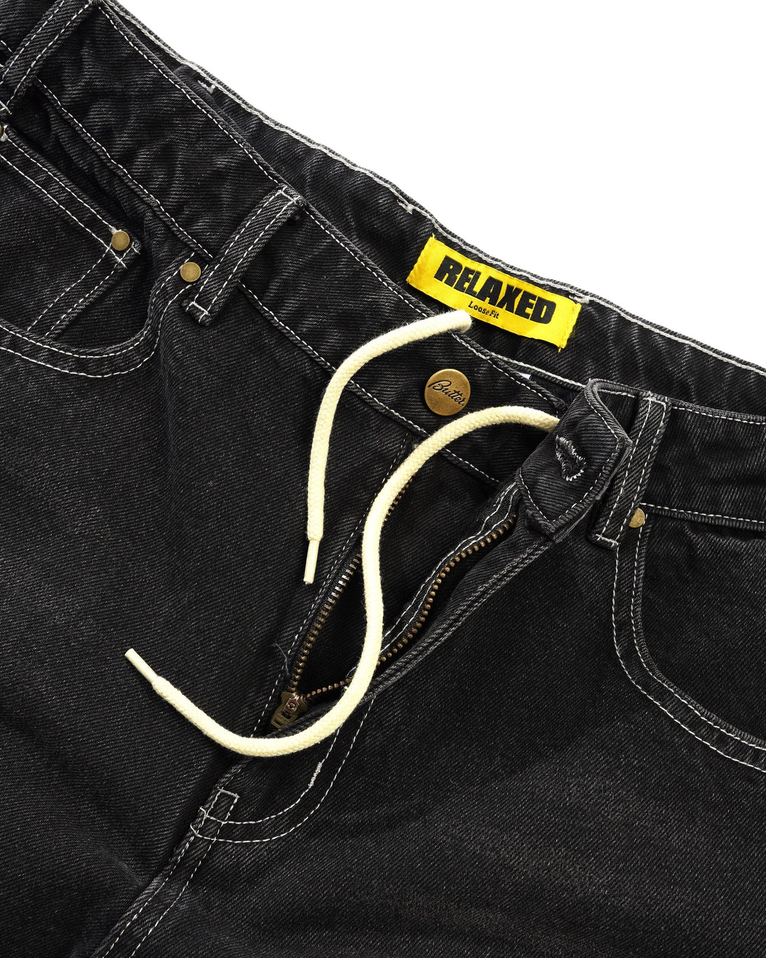 Ace Denim Jeans, Distressed Black