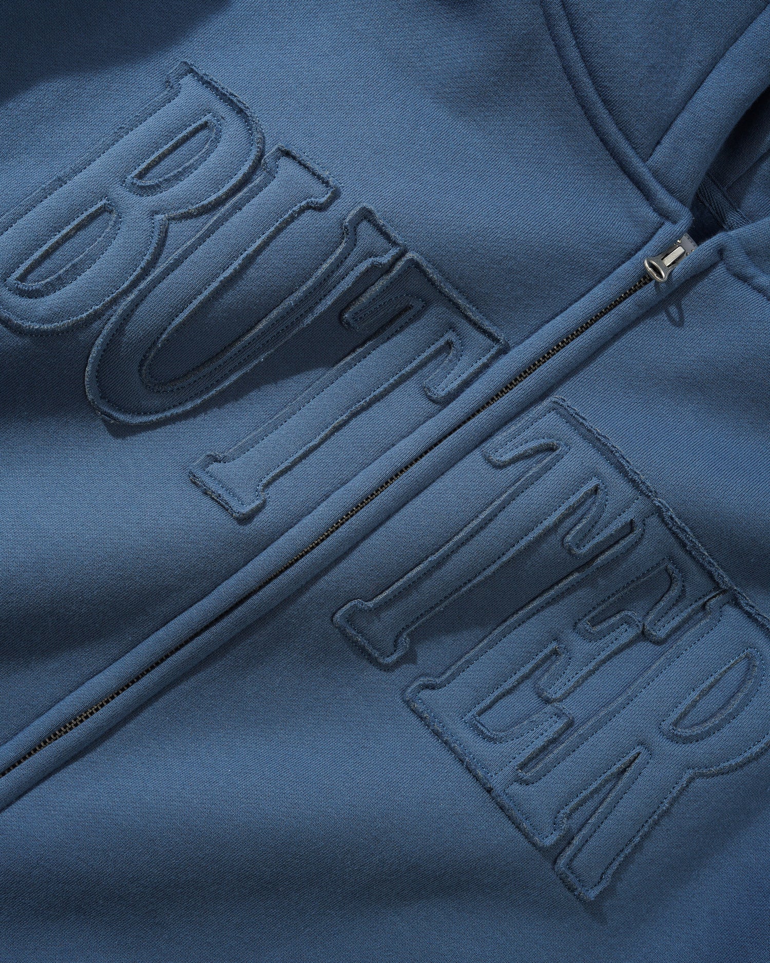 Applique Zip-Thru Hood, Denim