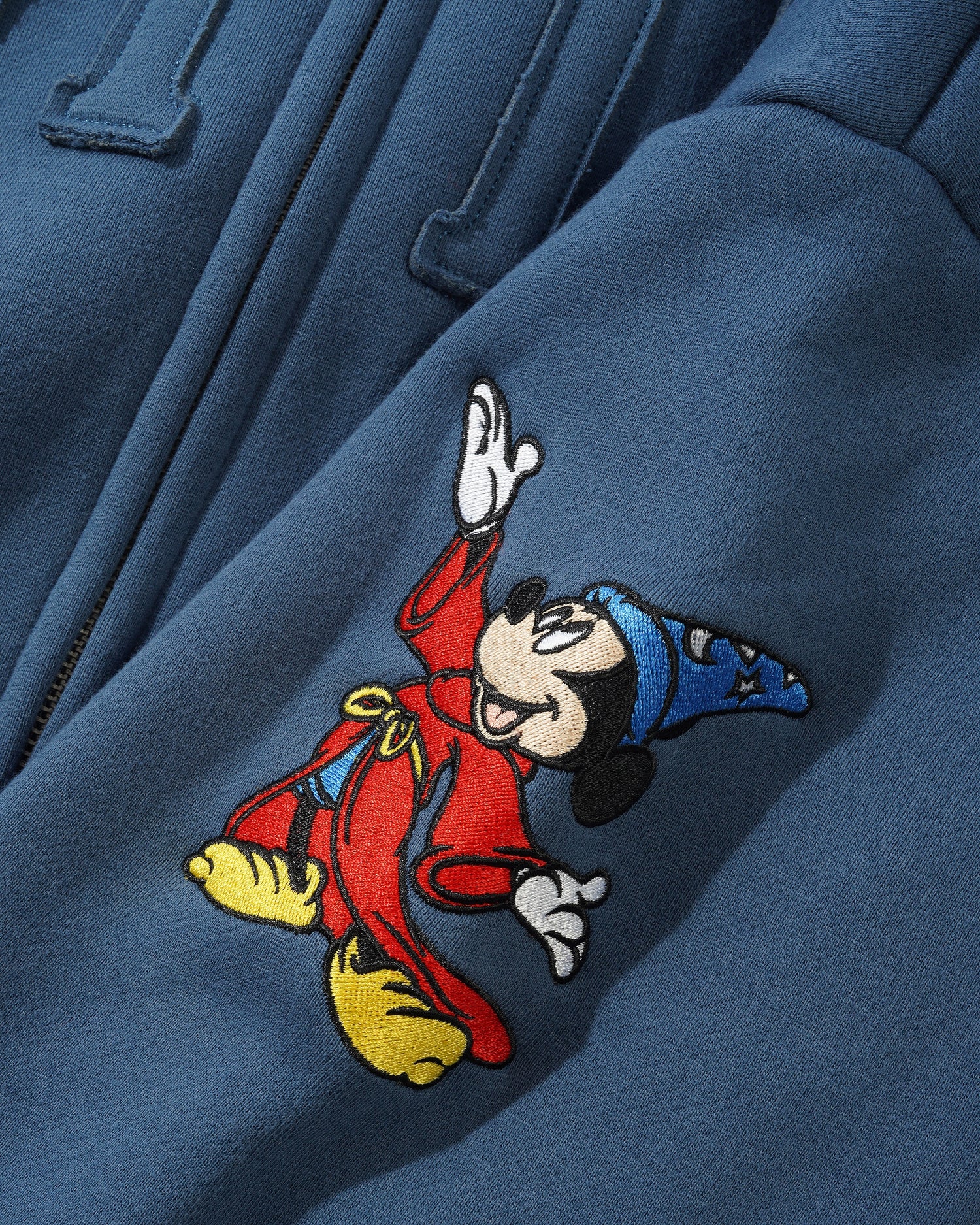 Applique Zip-Thru Hood, Denim