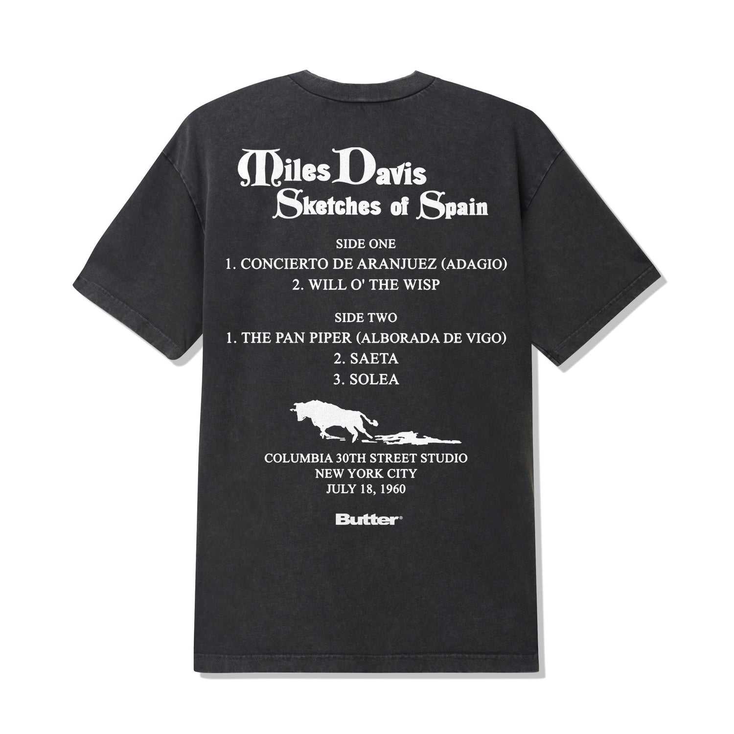 Sketches Of Spain Tee, Washed Black