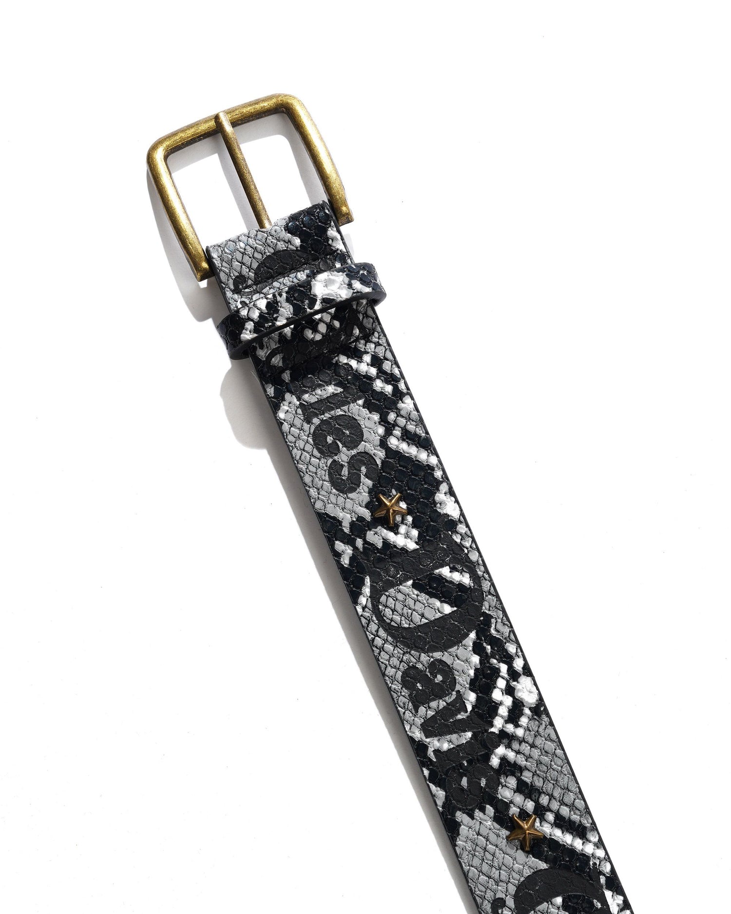 Miles Studded Belt, Snakeskin