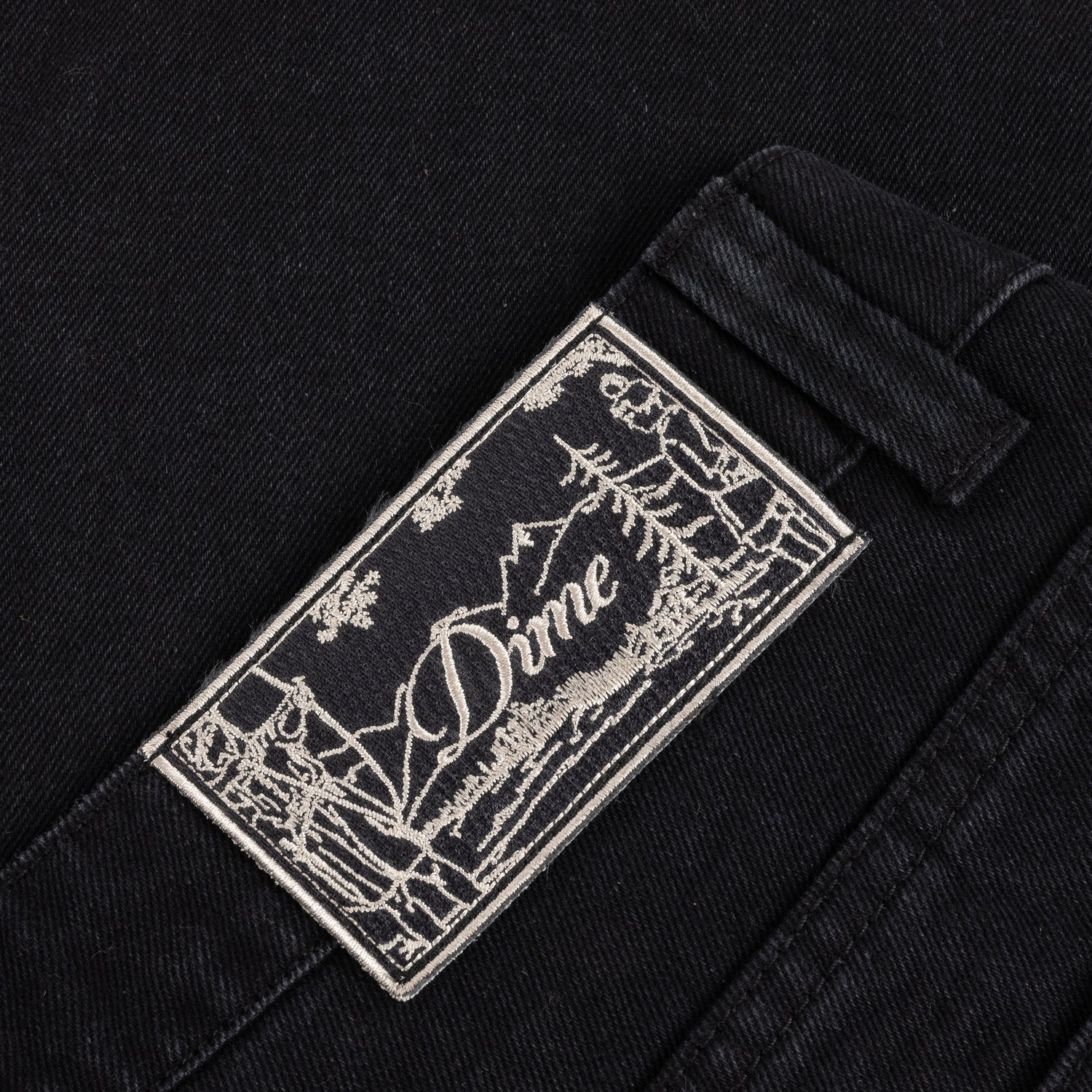 Baggy Denim Jeans, Black