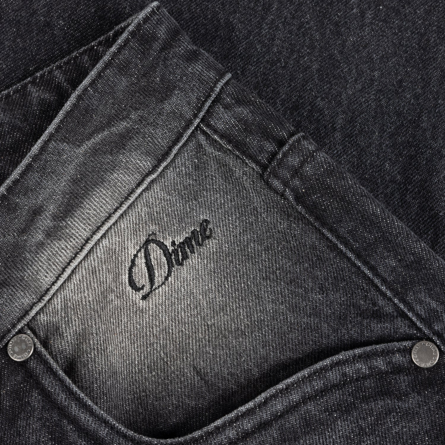 Relaxed Denim Jeans, Sandblasted Black