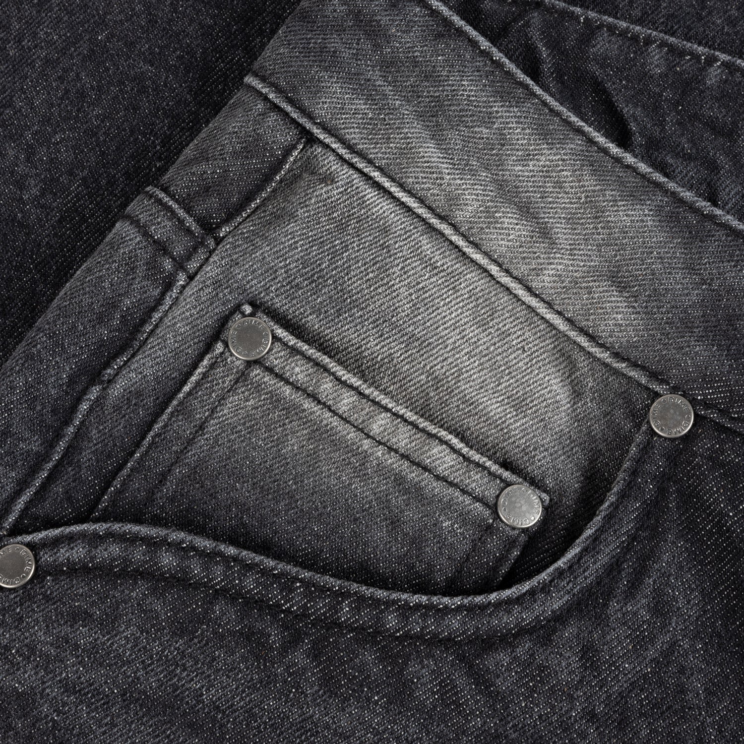 Relaxed Denim Jeans, Sandblasted Black