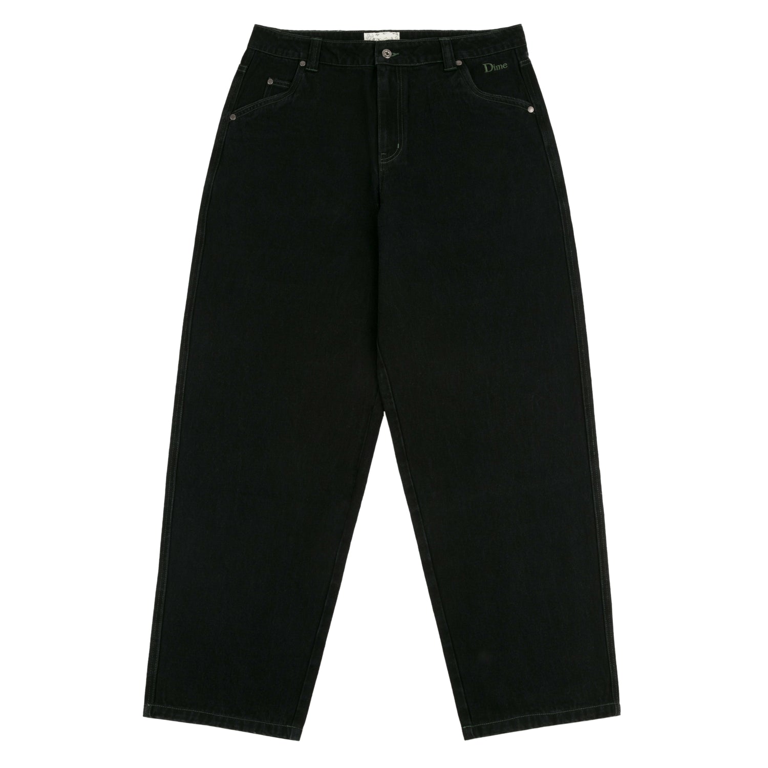 Classic Baggy Denim Pants, Black
