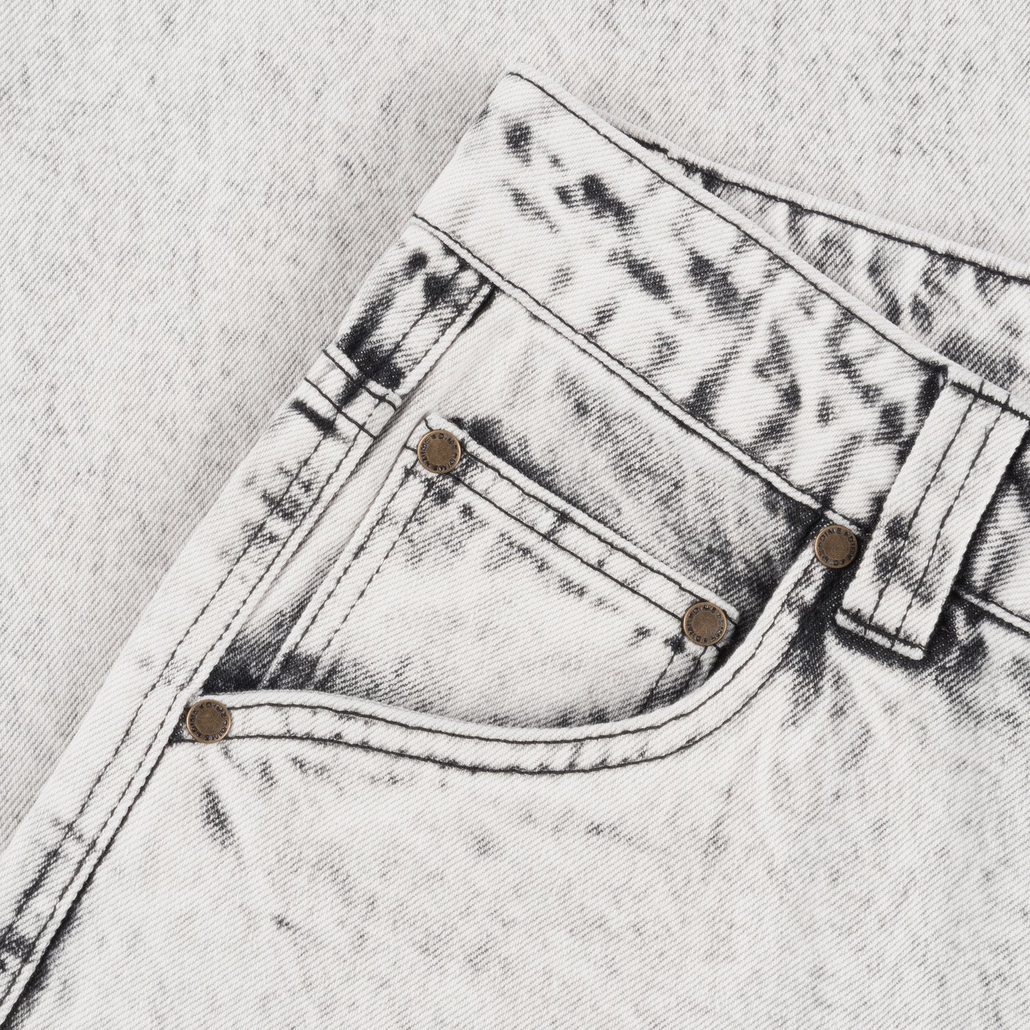Classic Baggy Denim Jeans, Smoke White