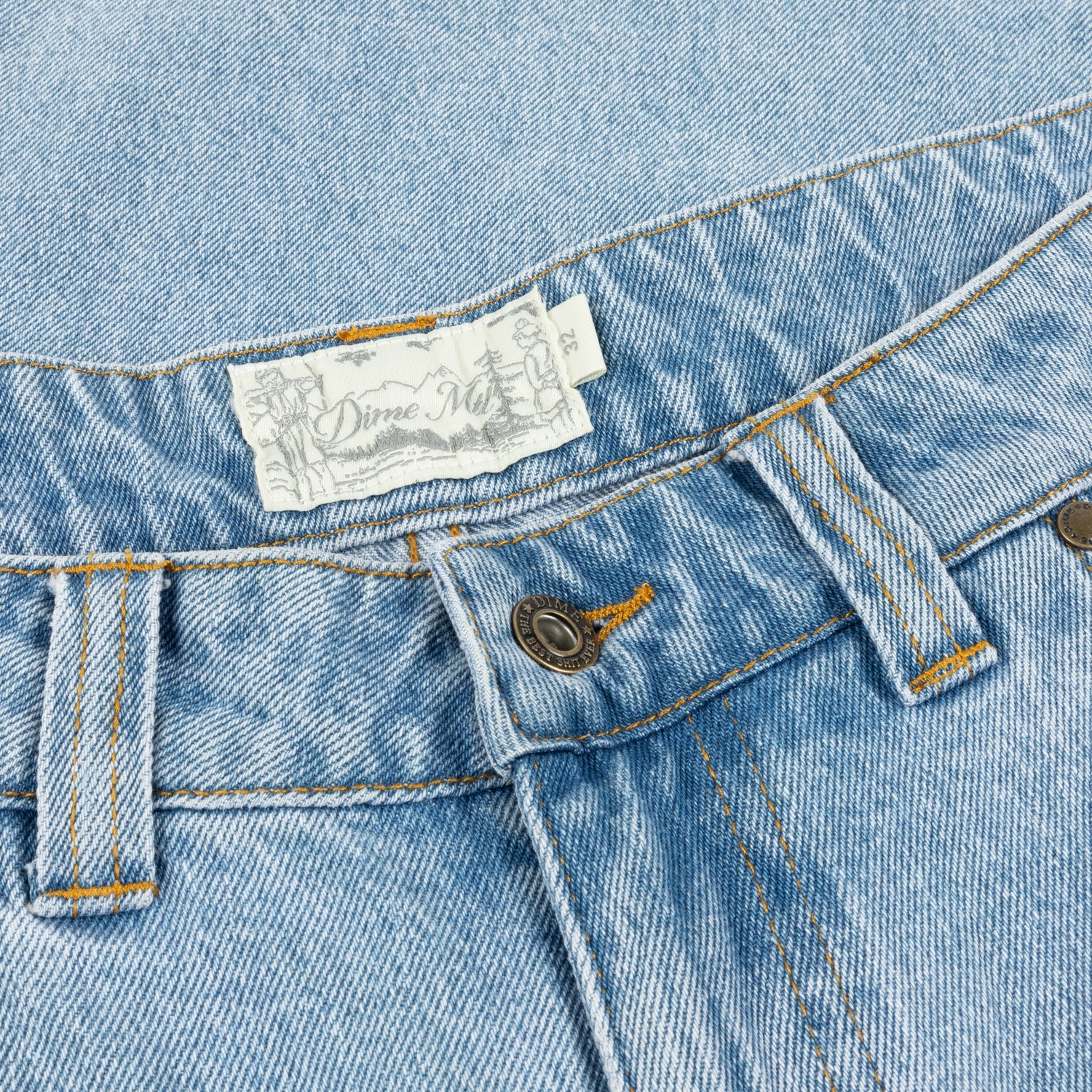 Classic Baggy Denim Pants, Blue Washed