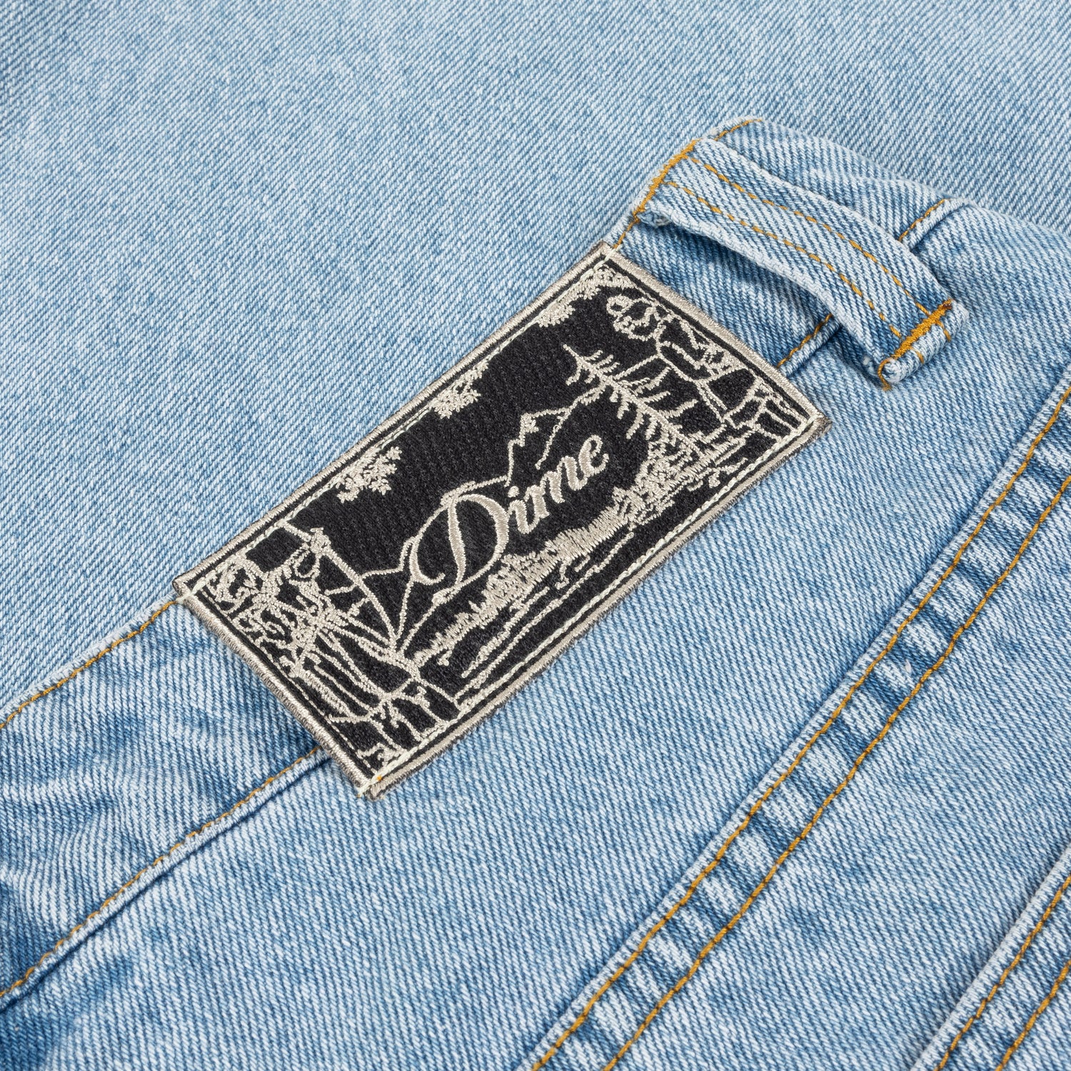 Classic Baggy Denim Pants, Blue Washed