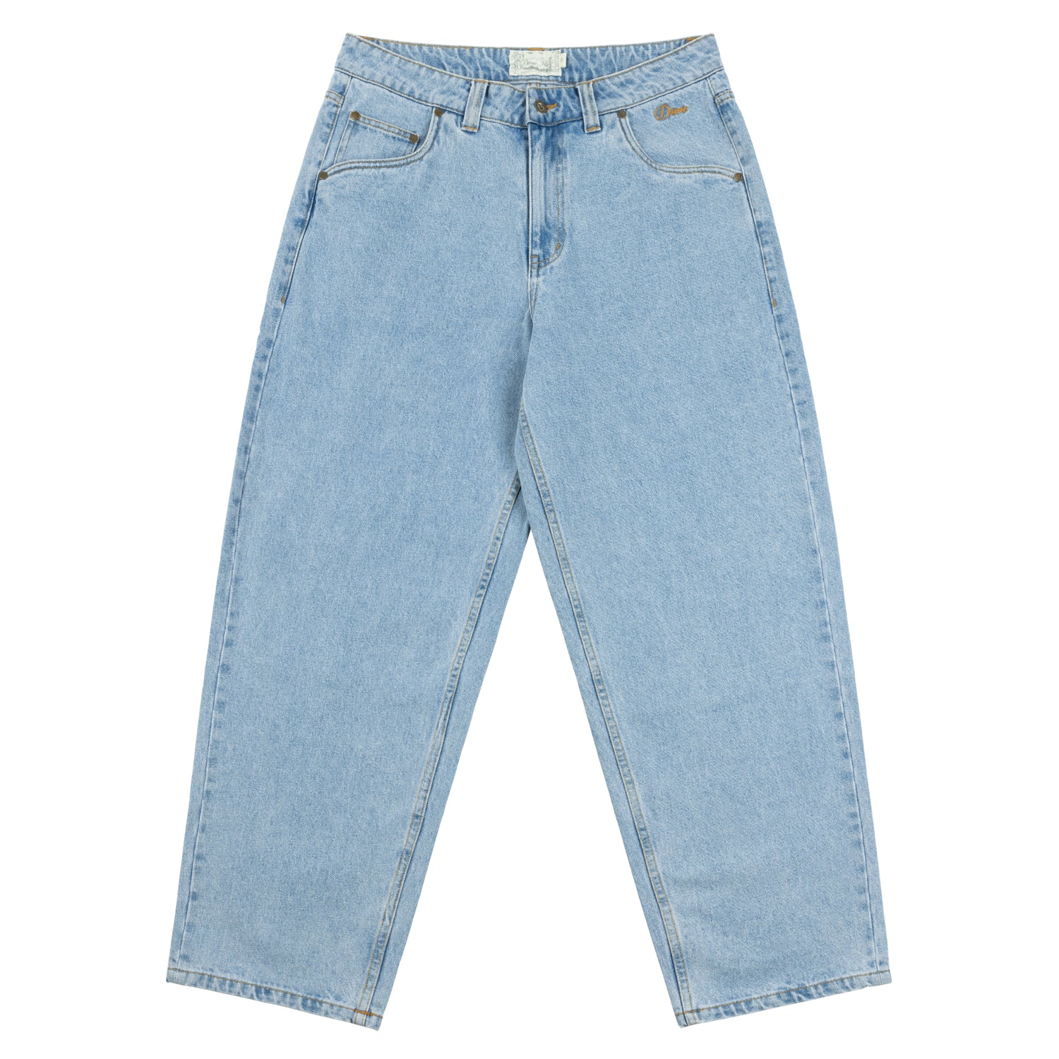 Classic Baggy Denim Pants, Blue Washed
