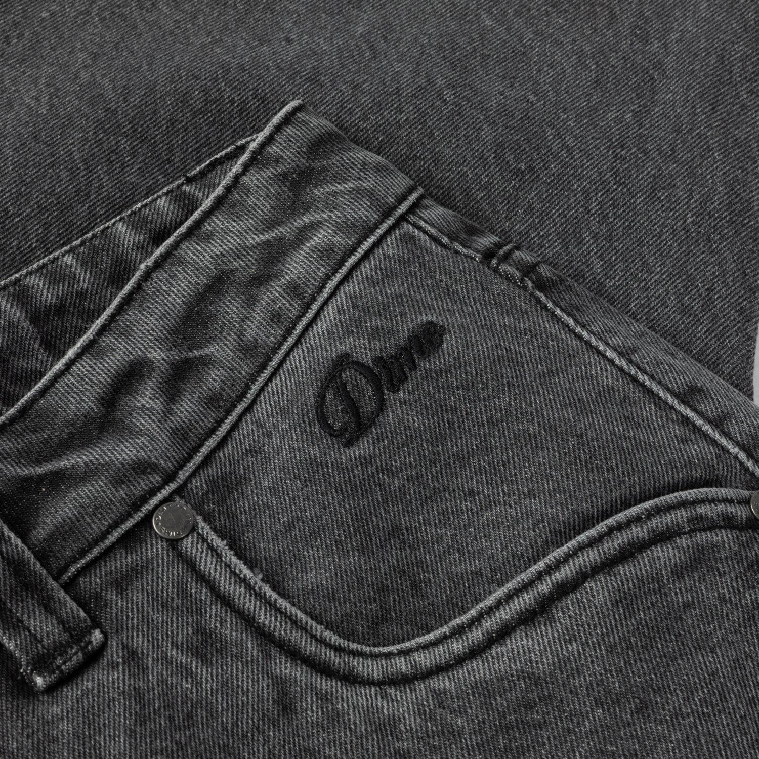 Classic Relaxed Denim Pants, Faded Black