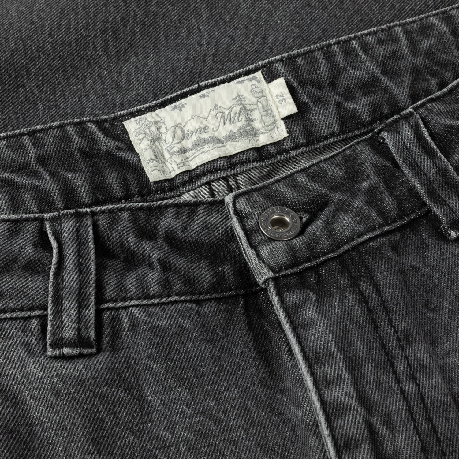 Classic Relaxed Denim Pants, Faded Black