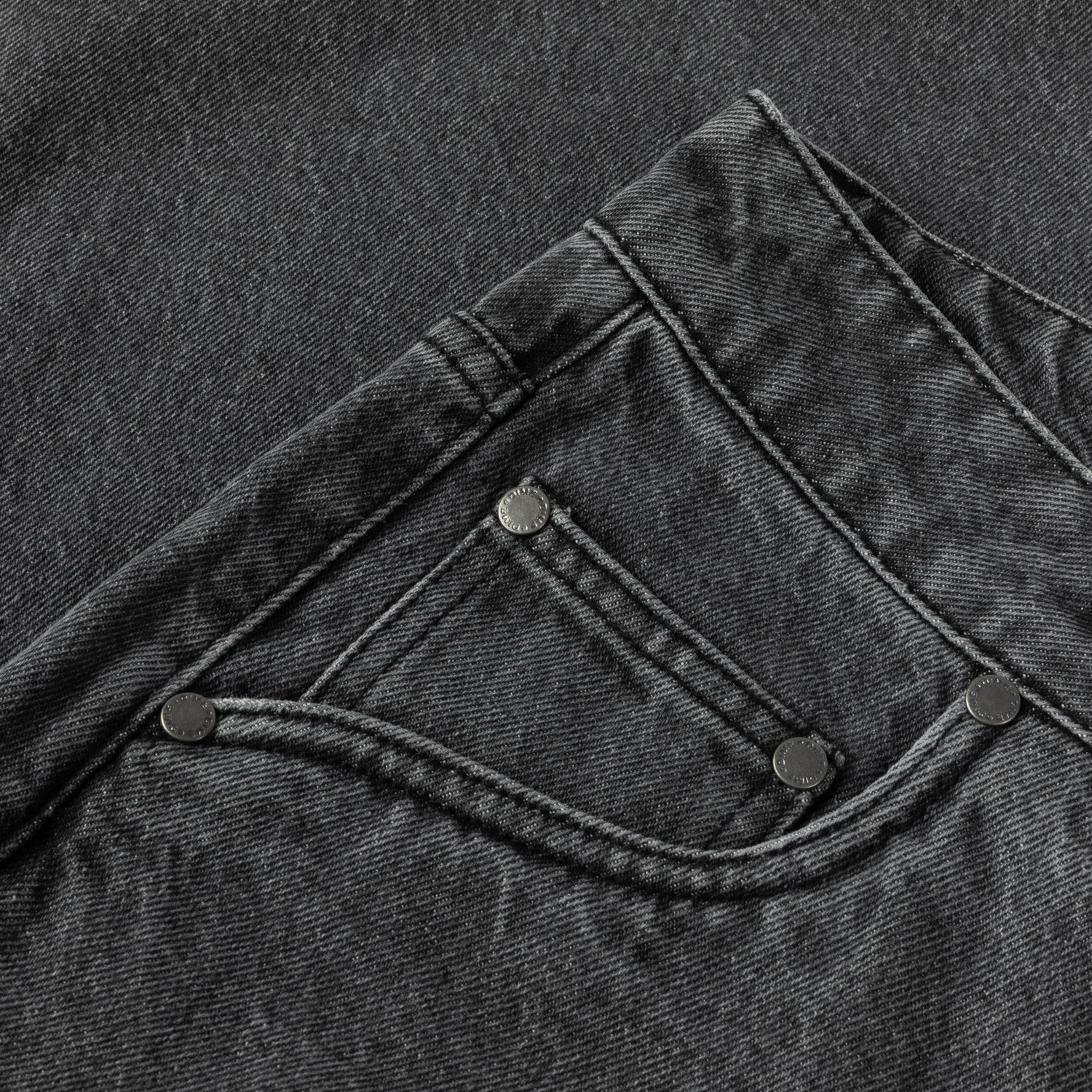 Classic Relaxed Denim Pants, Faded Black