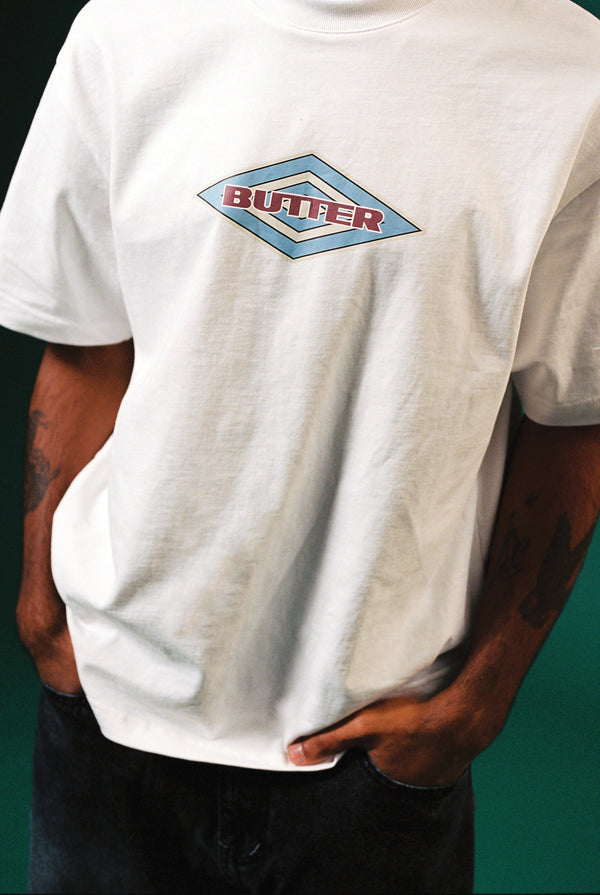 Butter Goods Diamond Logo Tee, White