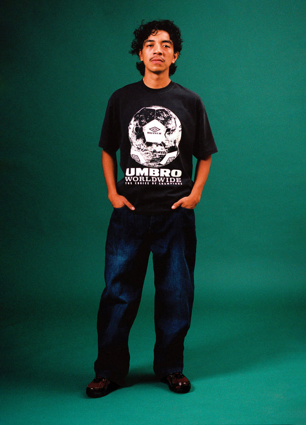 Butter Goods World Game Tee, Washed Black