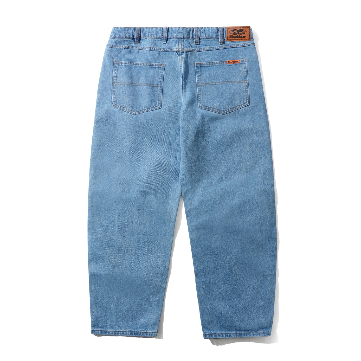 Baggy Denim Jeans, Washed Indigo