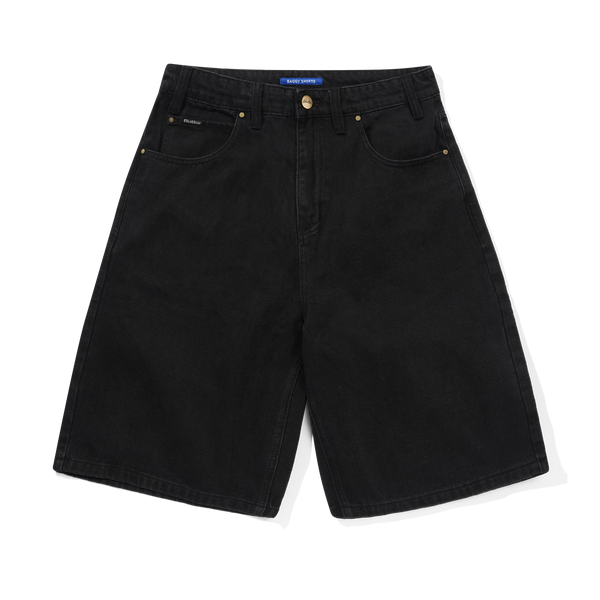 Butter Goods Baggy Denim Shorts, Flat Black