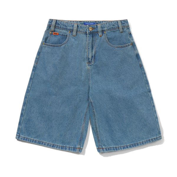 Butter Goods Baggy Denim Shorts, Washed Indigo