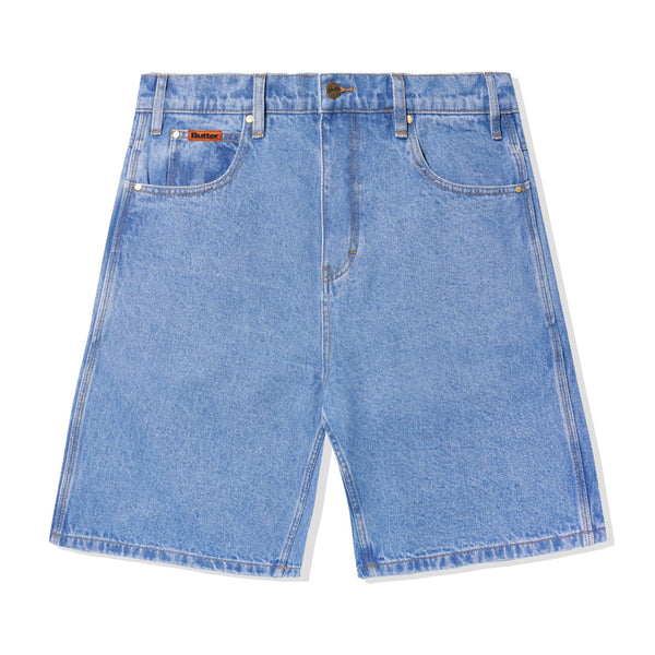 Baggy Denim Shorts, Washed Indigo – Lo-Fi