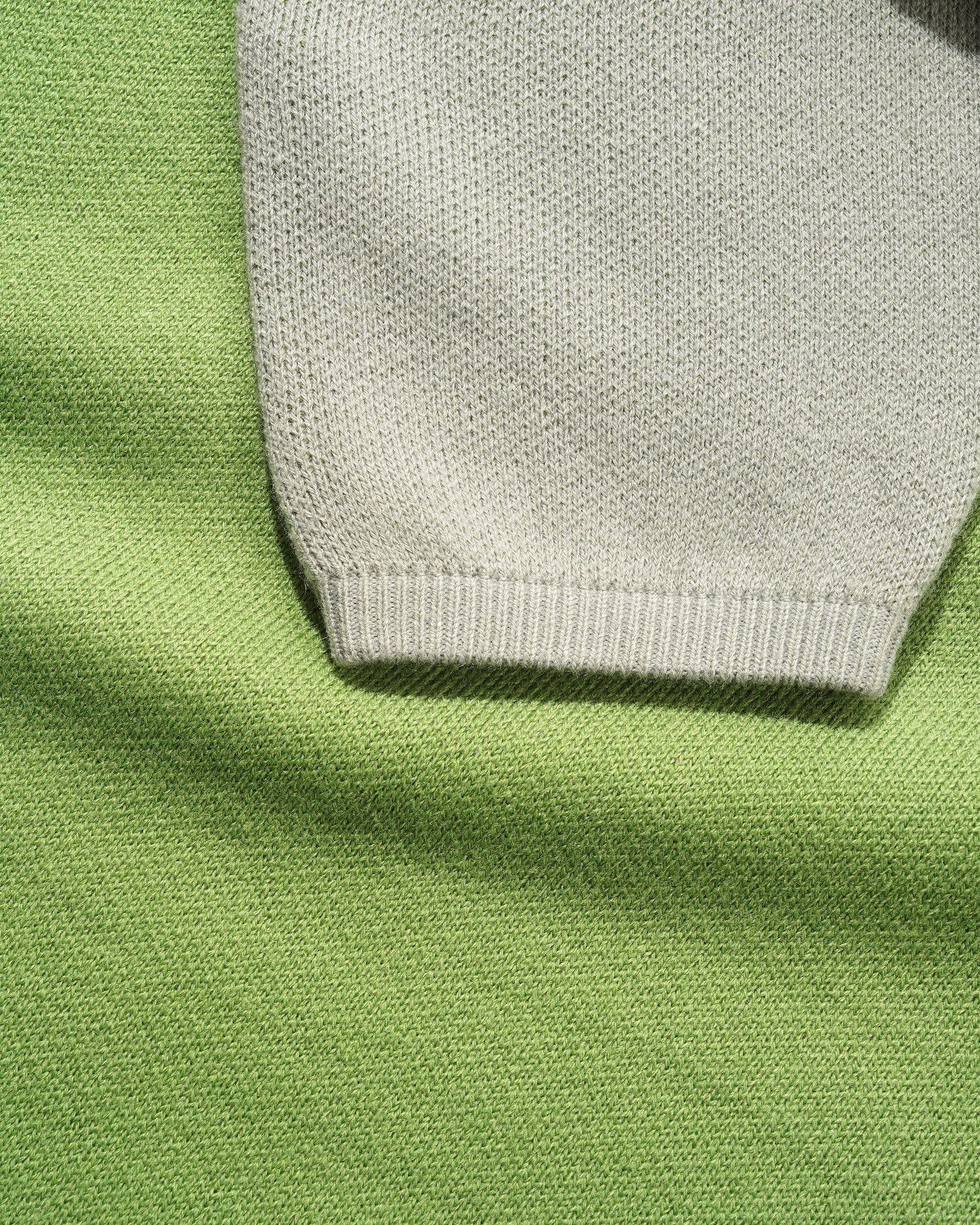 Bank Knit Sweater, Grey / Green