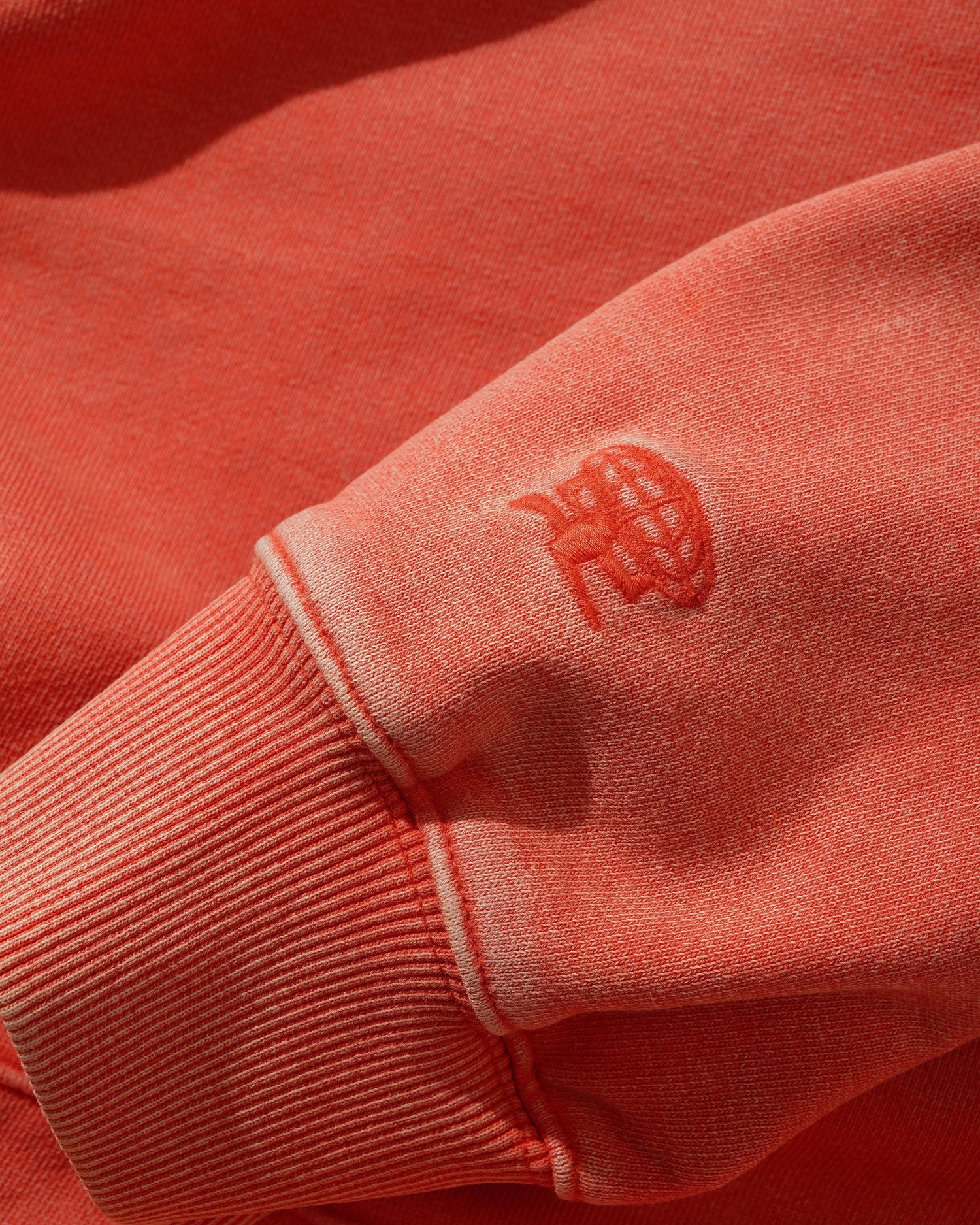 Basic Pullover Hood, Washed Blood Orange