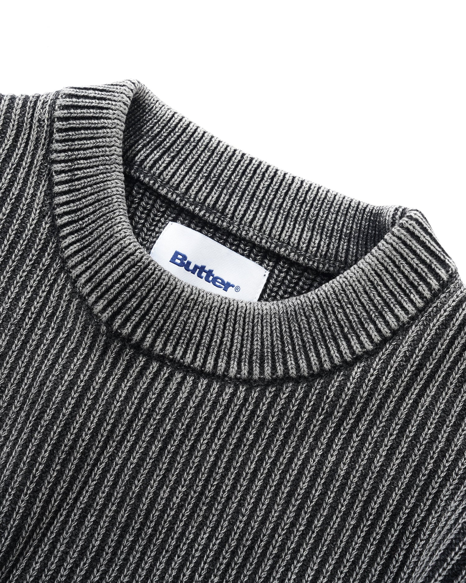 Bleach Knit Sweater, Black