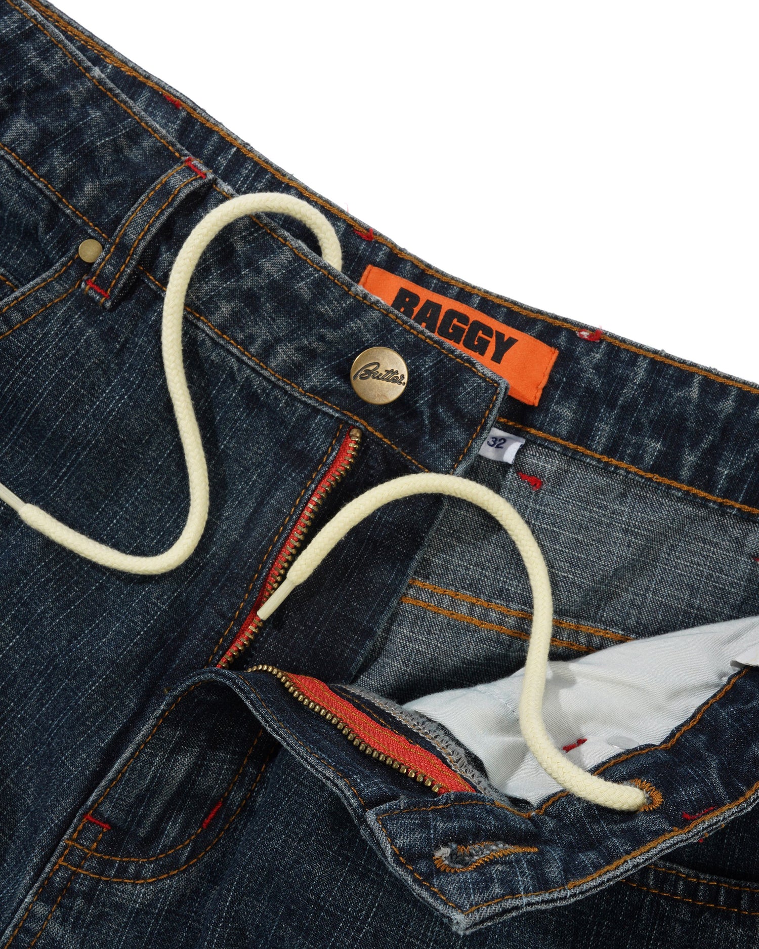 Blotch Denim Jeans, Streaky Navy