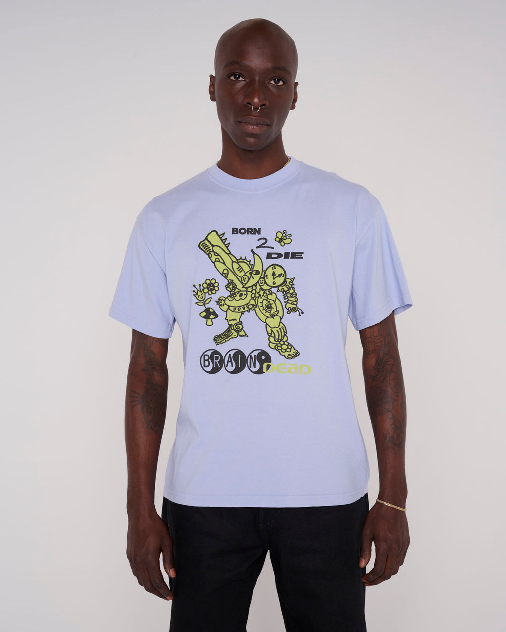 Born 2 Die Tee, Periwinkle