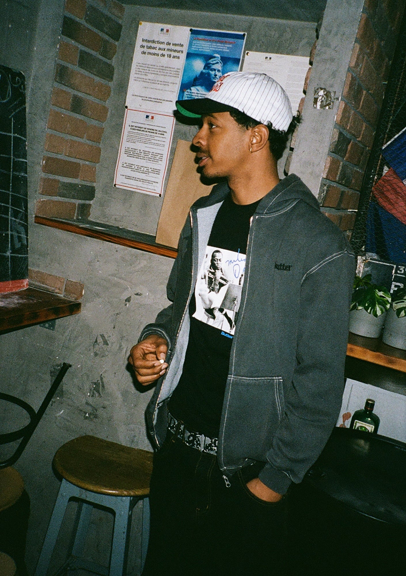 Thanks 6 Panel Cap, White / Black