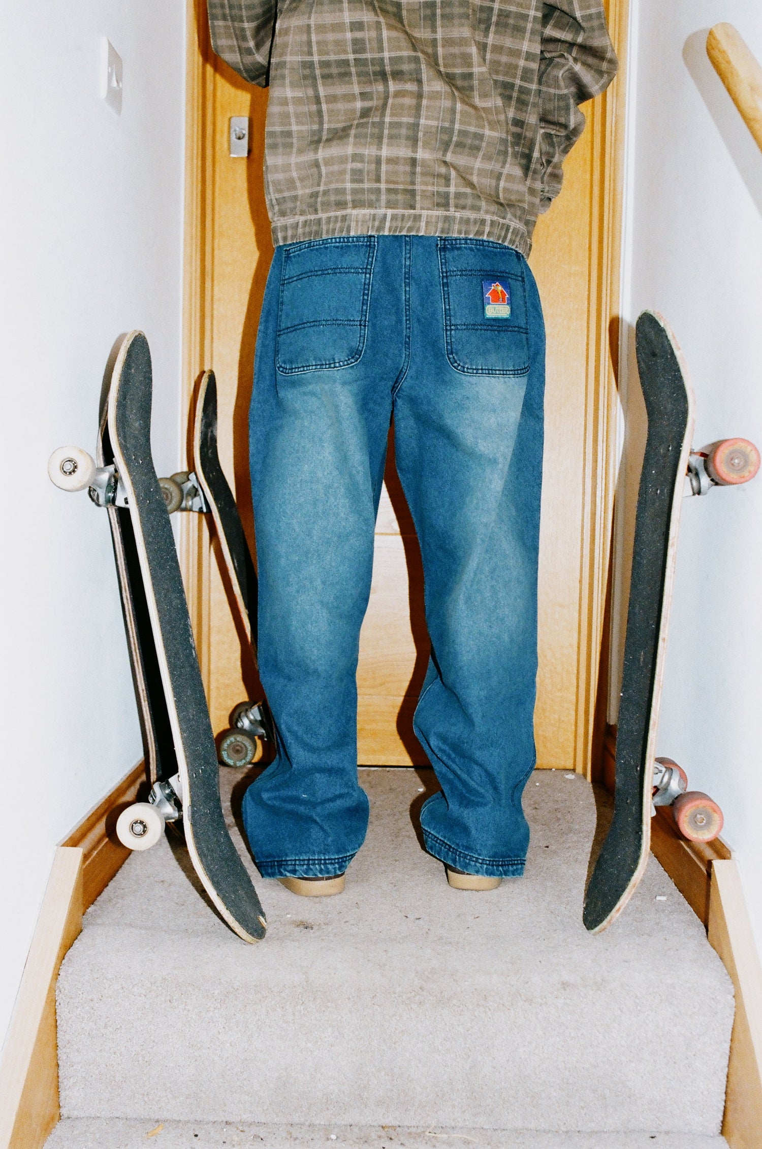 Work Pants, Distressed Indigo