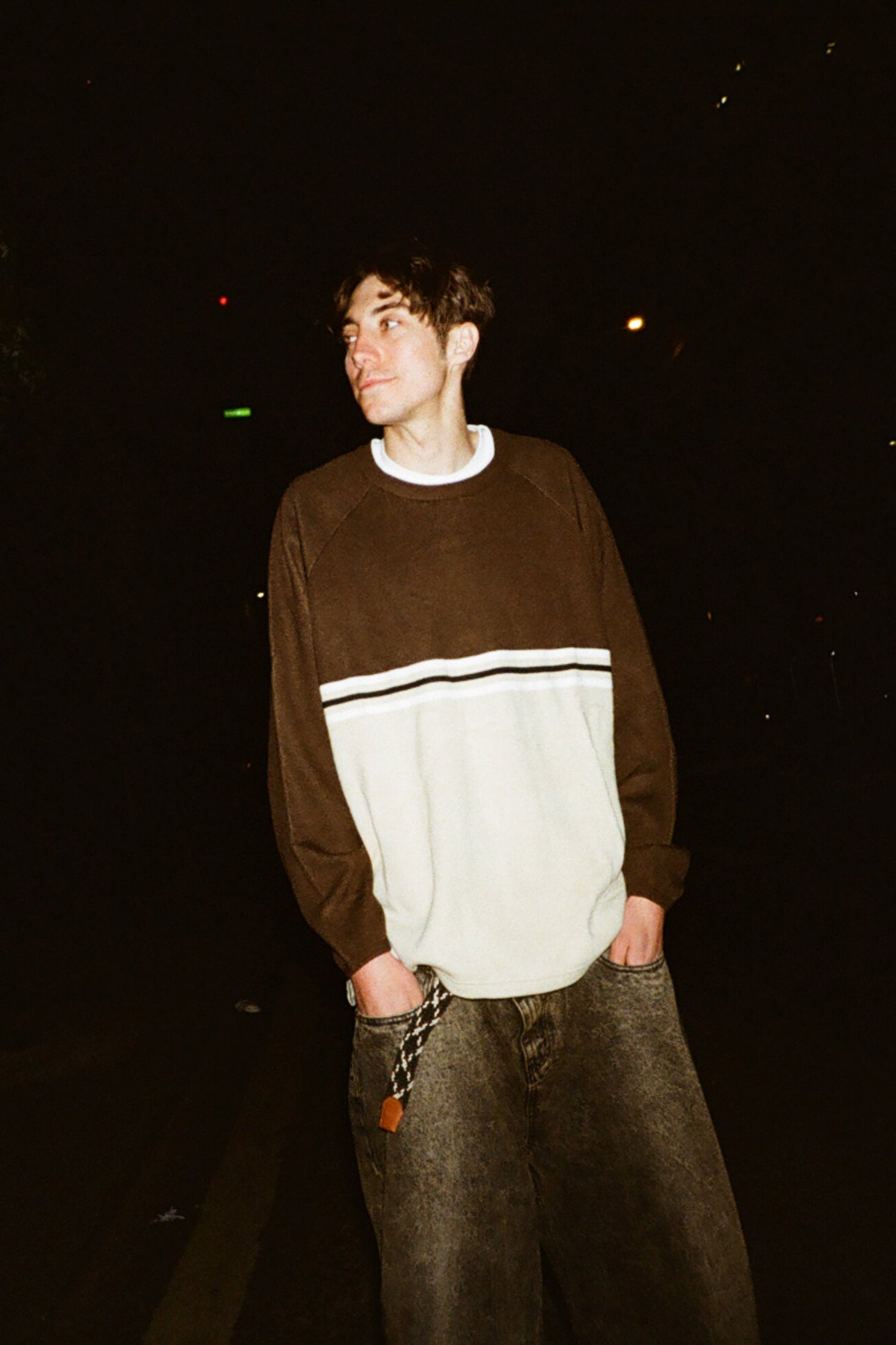 Bank Knit Sweater, Brown / Tan