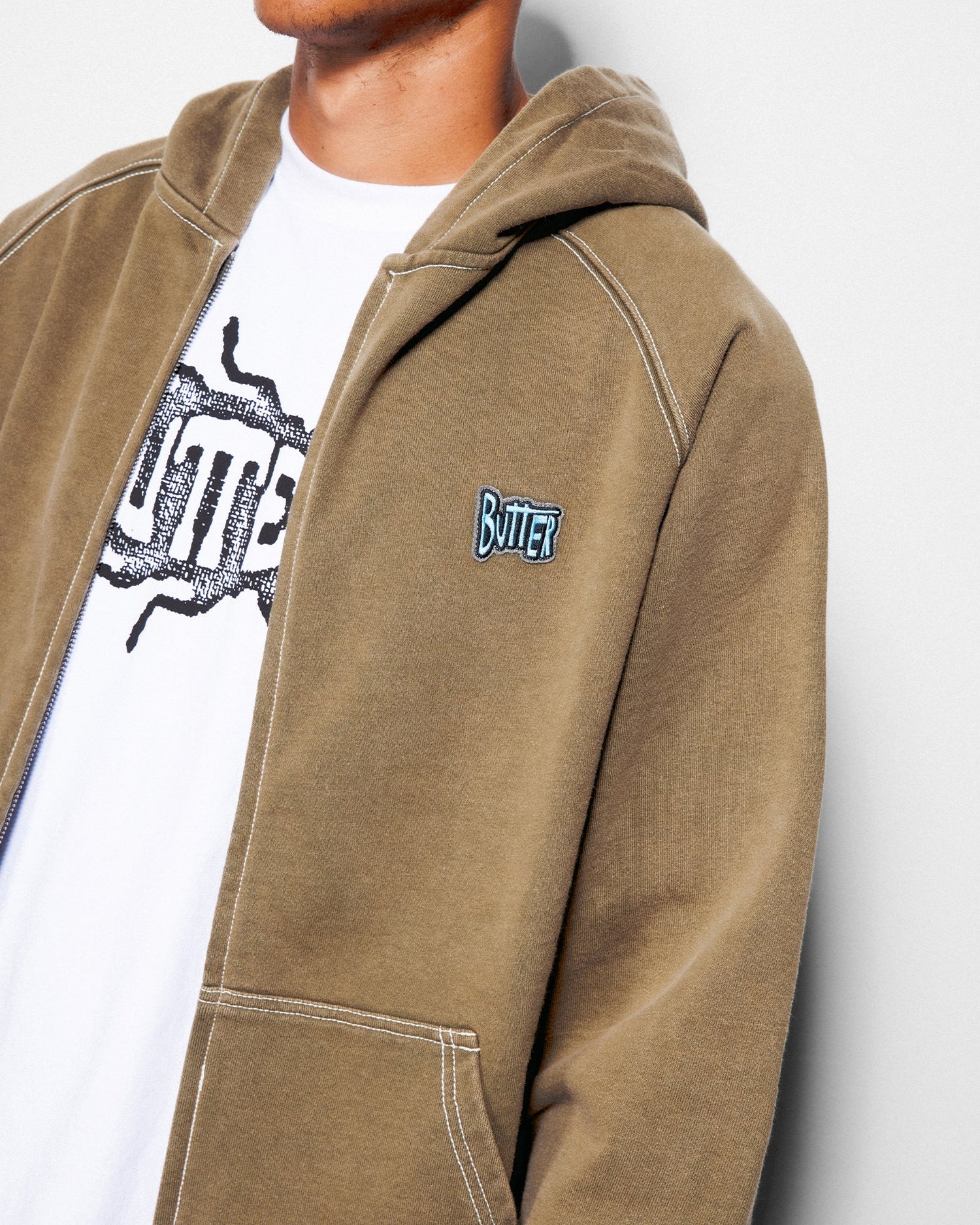Sketch Zip-Thru Hood, Eggplant