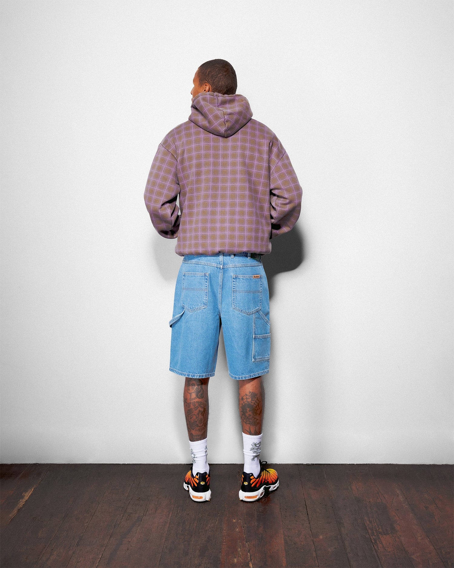 Weathergear Denim Shorts, Streaky Indigo