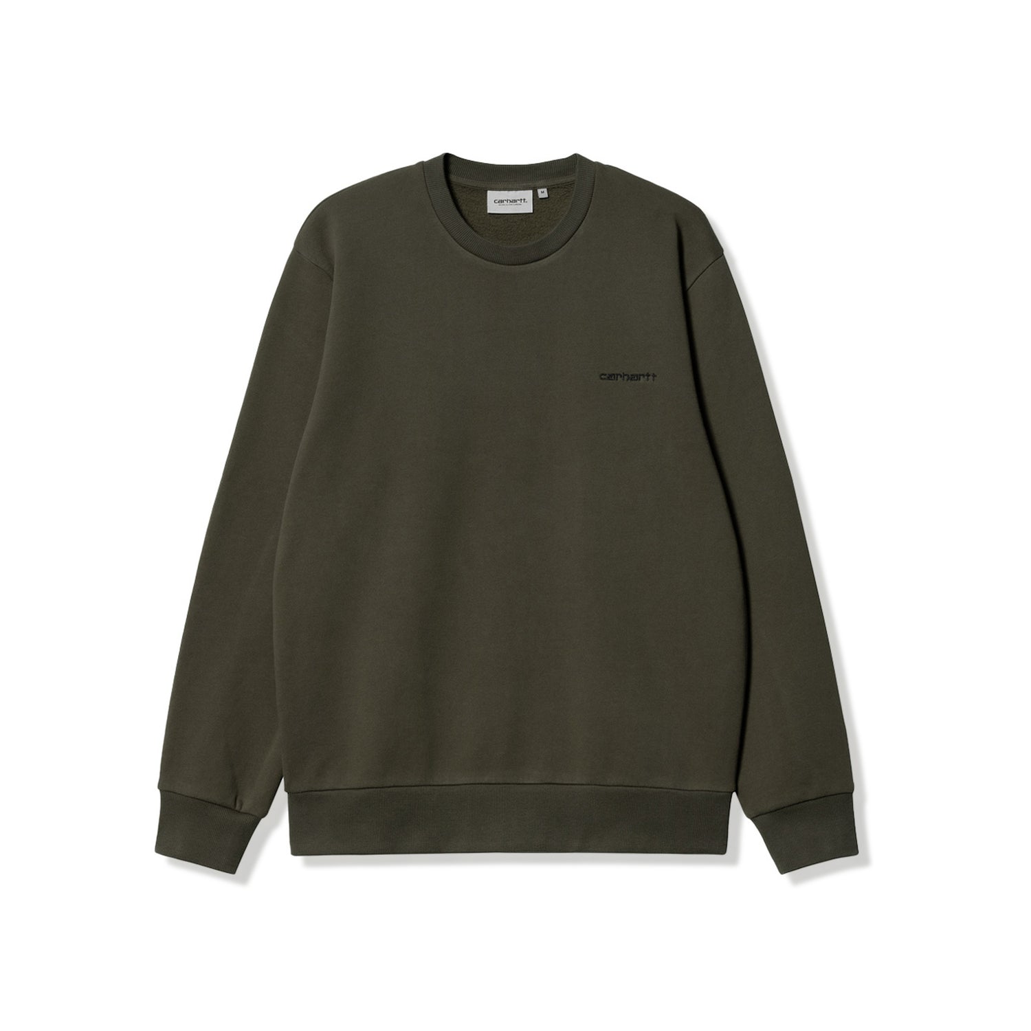Script Embroidery Crewneck Sweatshirt, Cypress