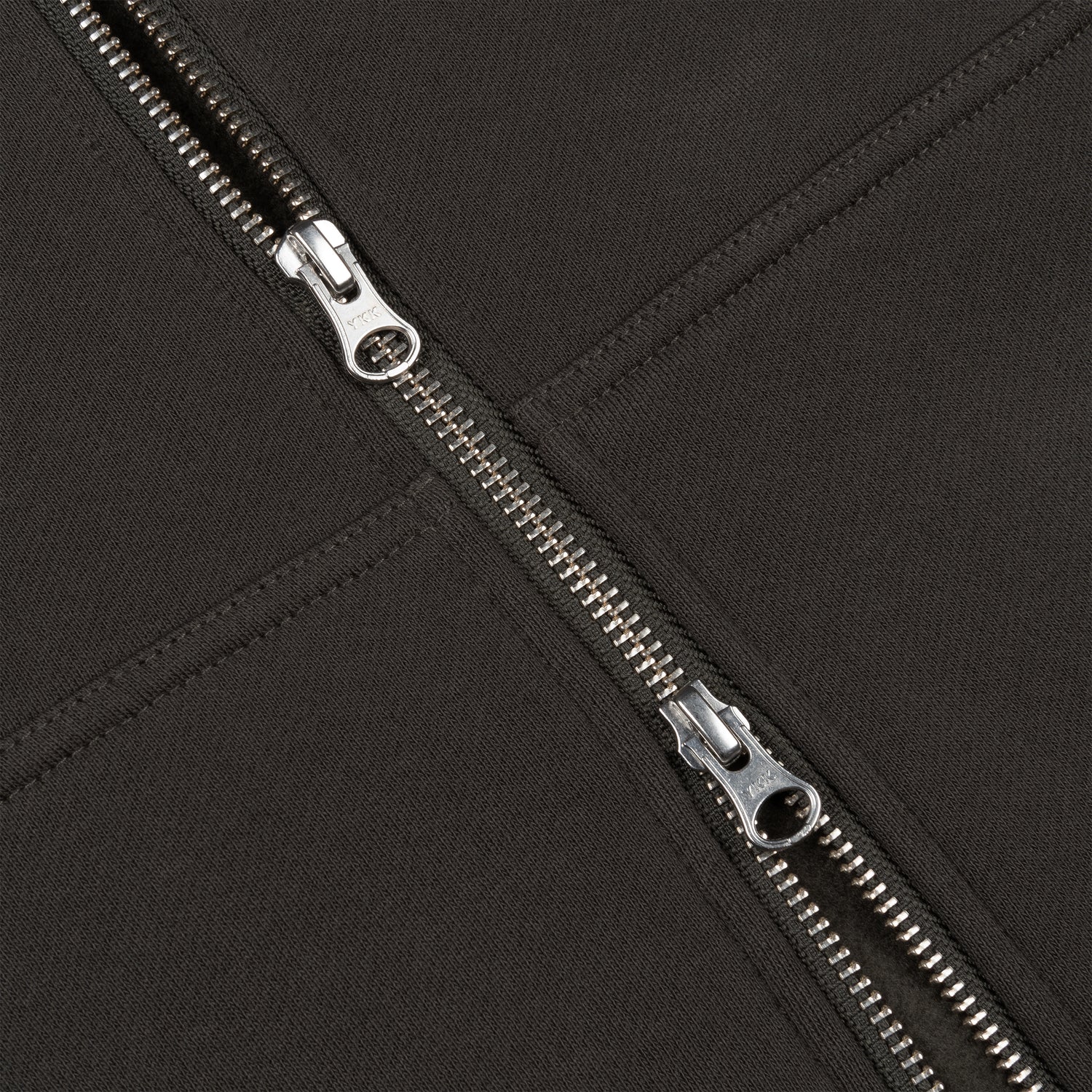 Cursive Small Logo Zip Thru Hood, Vintage Black