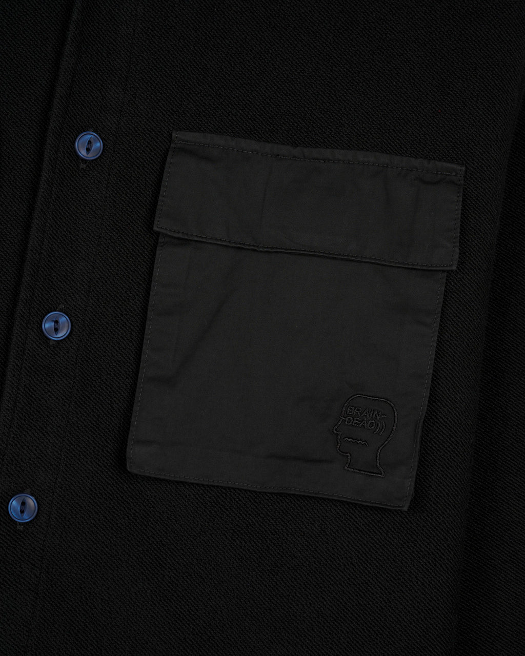 CPO French Terry Sateen Shirt, Washed Black