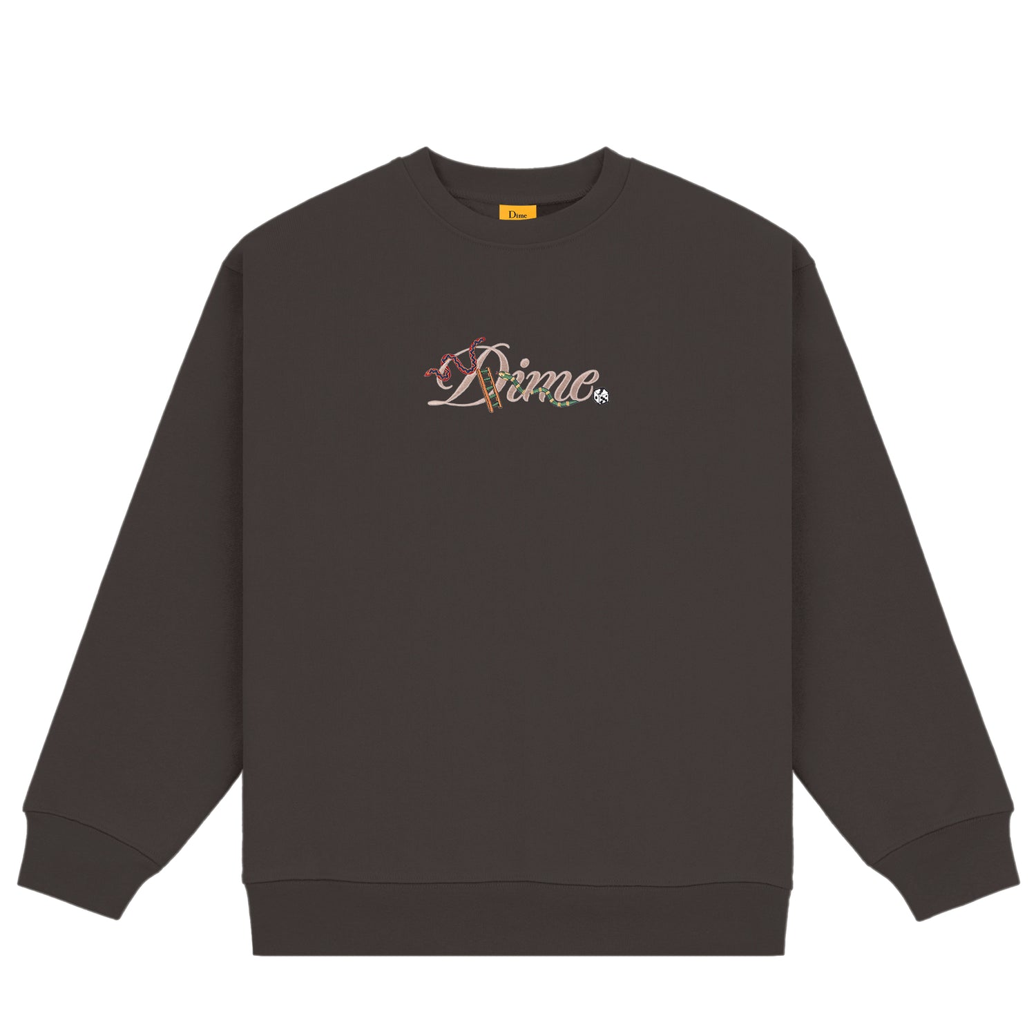 Cursive Snake Crewneck, Vintage Black